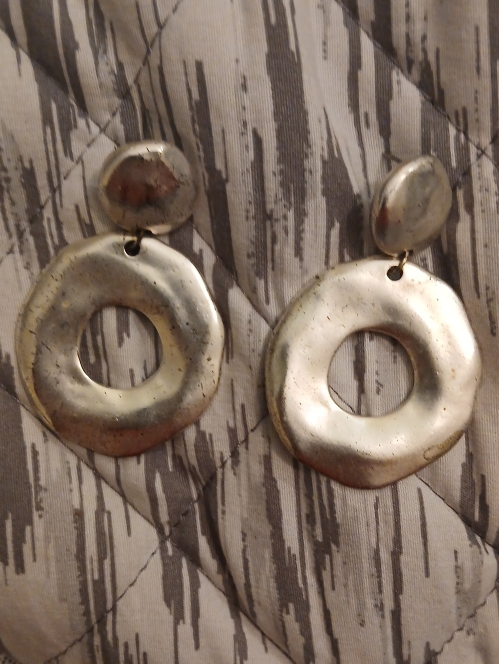 Silver-Tone Circular Drop Earrings - Women Jewelry